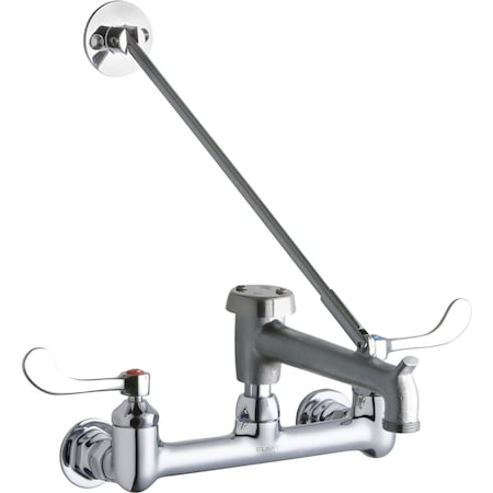 Elkay Elkay Wall Mnt 8In, Bucket Hk 7In Spt Rough, 1Pc Wrist Bld Hndl, 4 LK940BR07T4H